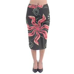 Flower Abstract Midi Pencil Skirt by HermanTelo