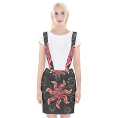 Flower Abstract Braces Suspender Skirt