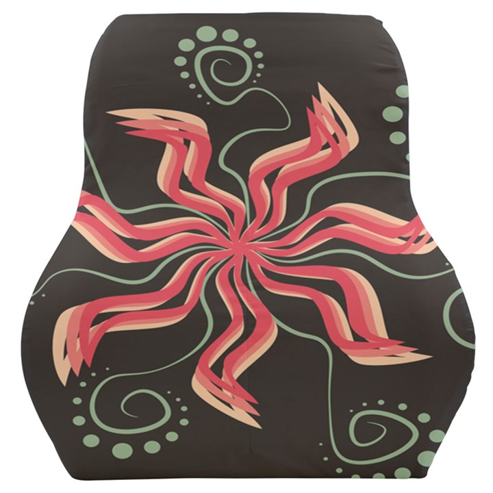 Flower Abstract Car Seat Back Cushion 