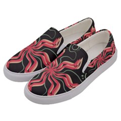 Flower Abstract Men s Canvas Slip Ons