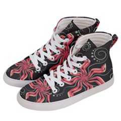 Flower Abstract Men s Hi-top Skate Sneakers