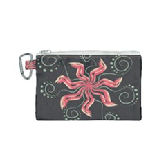 Flower Abstract Canvas Cosmetic Bag (small)