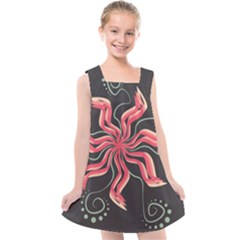 Flower Abstract Kids  Cross Back Dress by HermanTelo