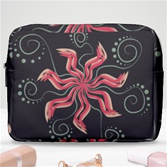 Flower Abstract Make Up Pouch (large)