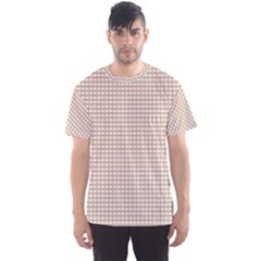 Gingham Check Plaid Fabric Pattern Grey Men s Sports Mesh Tee