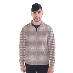 Gingham Check Plaid Fabric Pattern Grey Men s Windbreaker