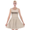 Gingham Check Plaid Fabric Pattern Grey Velvet Skater Dress View1