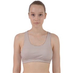 Gingham Check Plaid Fabric Pattern Grey Back Weave Sports Bra by HermanTelo