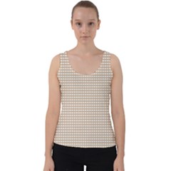 Gingham Check Plaid Fabric Pattern Grey Velvet Tank Top by HermanTelo