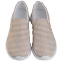 Gingham Check Plaid Fabric Pattern Grey Men s Lightweight Slip Ons View1