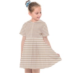 Gingham Check Plaid Fabric Pattern Grey Kids  Sailor Dress by HermanTelo