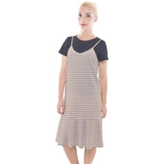 Gingham Check Plaid Fabric Pattern Grey Camis Fishtail Dress