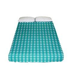 Gingham Plaid Fabric Pattern Green Fitted Sheet (full/ Double Size) by HermanTelo