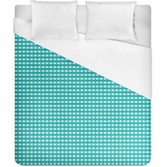 Gingham Plaid Fabric Pattern Green Duvet Cover (california King Size)