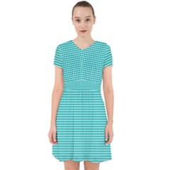 Gingham Plaid Fabric Pattern Green Adorable In Chiffon Dress by HermanTelo