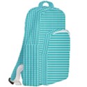 Gingham Plaid Fabric Pattern Green Double Compartment Backpack View2