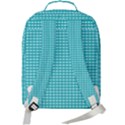 Gingham Plaid Fabric Pattern Green Double Compartment Backpack View3