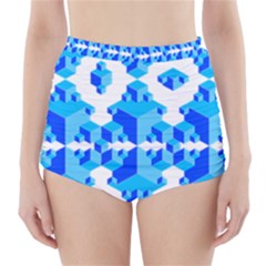 Cubes Abstract Wallpapers High-waisted Bikini Bottoms