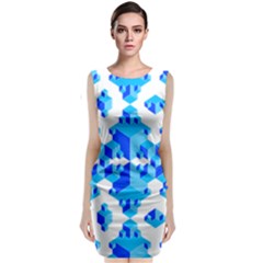 Cubes Abstract Wallpapers Classic Sleeveless Midi Dress