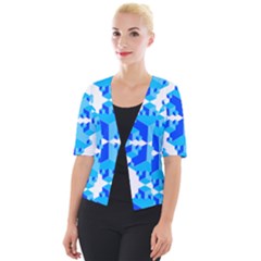 Cubes Abstract Wallpapers Cropped Button Cardigan