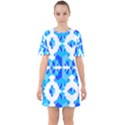 Cubes Abstract Wallpapers Sixties Short Sleeve Mini Dress View1