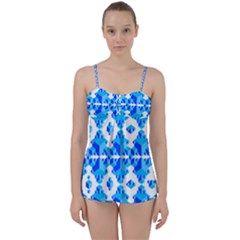 Cubes Abstract Wallpapers Babydoll Tankini Set