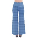 Gingham Plaid Fabric Pattern Blue So Vintage Palazzo Pants View1