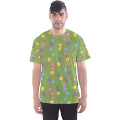 Balloon Grass Party Green Purple Men s Sports Mesh Tee