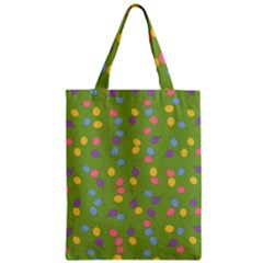 Balloon Grass Party Green Purple Zipper Classic Tote Bag by HermanTelo