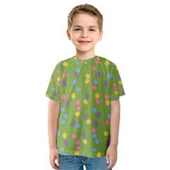 Balloon Grass Party Green Purple Kids  Sport Mesh Tee