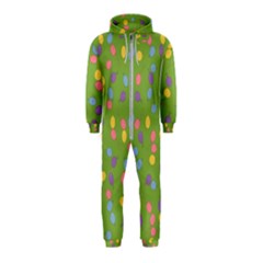 Balloon Grass Party Green Purple Hooded Jumpsuit (kids)