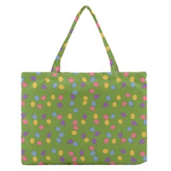 Balloon Grass Party Green Purple Zipper Medium Tote Bag