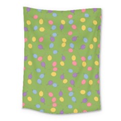 Balloon Grass Party Green Purple Medium Tapestry by HermanTelo