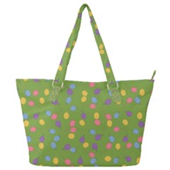 Balloon Grass Party Green Purple Full Print Shoulder Bag by HermanTelo