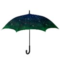 Background Blue Green Stars Night Hook Handle Umbrellas (Large) View3