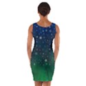 Background Blue Green Stars Night Wrap Front Bodycon Dress View2