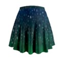 Background Blue Green Stars Night Mini Flare Skirt View2