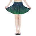 Background Blue Green Stars Night Mini Flare Skirt View3