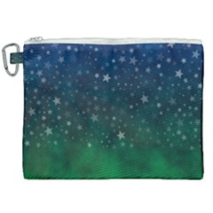 Background Blue Green Stars Night Canvas Cosmetic Bag (xxl) by HermanTelo