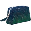 Background Blue Green Stars Night Wristlet Pouch Bag (Large) View1