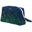 Background Blue Green Stars Night Wristlet Pouch Bag (Large) View2