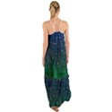 Background Blue Green Stars Night Cami Maxi Ruffle Chiffon Dress View2