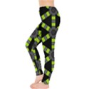 Backgrounds Green Grey Lines Leggings  View3