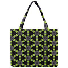 Backgrounds Green Grey Lines Mini Tote Bag