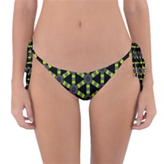 Backgrounds Green Grey Lines Reversible Bikini Bottom