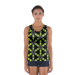 Backgrounds Green Grey Lines Sport Tank Top  by HermanTelo