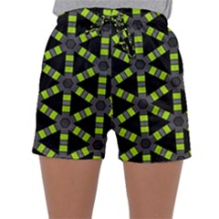 Backgrounds Green Grey Lines Sleepwear Shorts