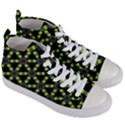 Backgrounds Green Grey Lines Women s Mid-Top Canvas Sneakers View3