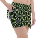 Backgrounds Green Grey Lines Tennis Skirt View3