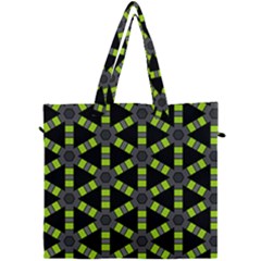 Backgrounds Green Grey Lines Canvas Travel Bag